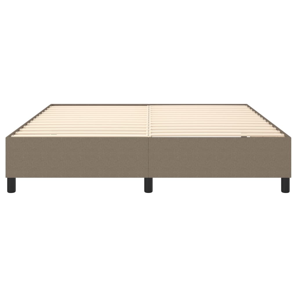 Boxspring-sängram taupe 160x200 cm tyg