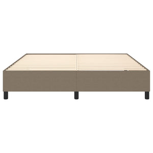 Boxspring-sängram taupe 160x200 cm tyg