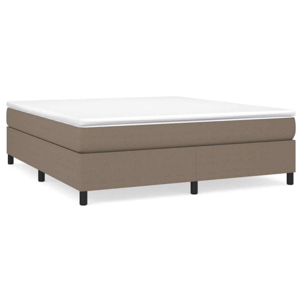 Boxspring-sängram taupe 180x200 cm tyg