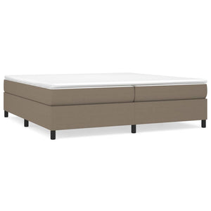 Boxspring-sängram taupe 200x200 cm tyg