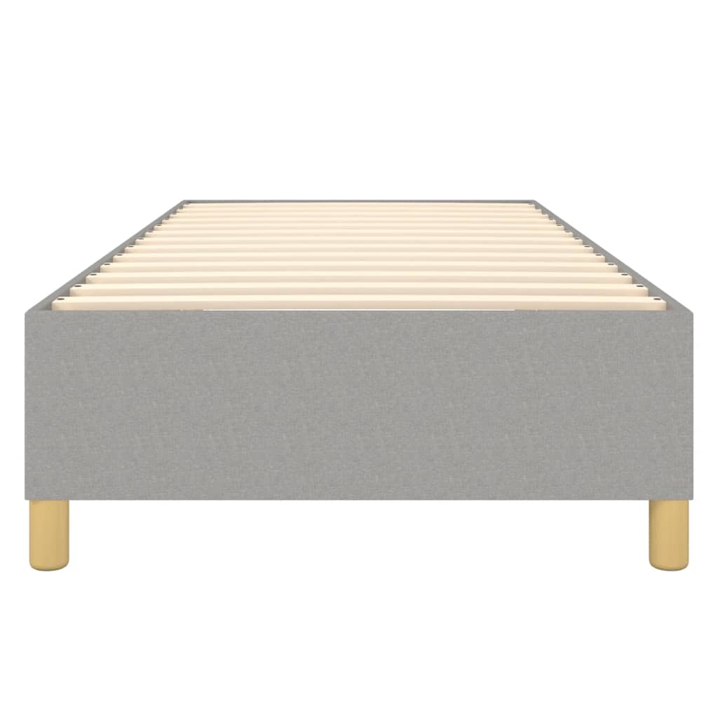 Boxspring-sängram ljusgrå 90x190 cm tyg