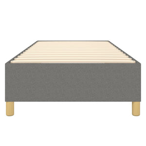 Boxspring-sängram mörkgrå 90x190 cm tyg