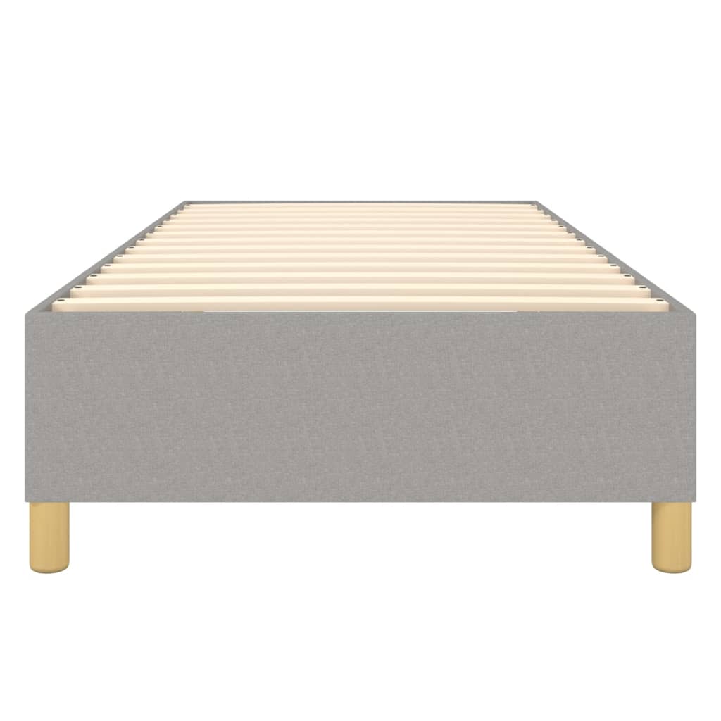 Boxspring-sängram ljusgrå 90x200 cm tyg