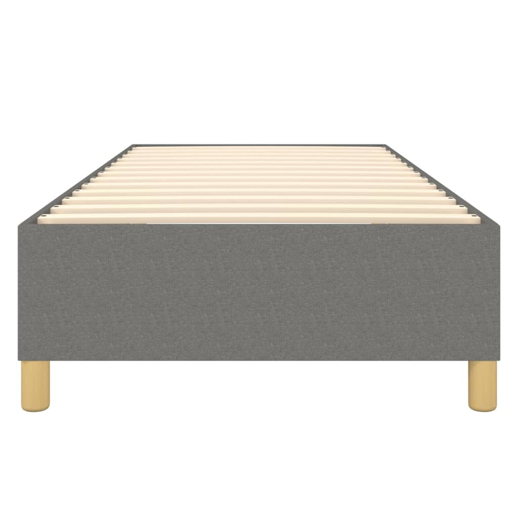 Boxspring-sängram mörkgrå 90x200 cm tyg