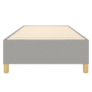 Boxspring-sängram ljusgrå 100x200 cm tyg