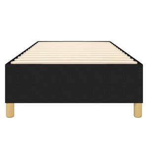 Boxspring-sängram svart 100x200 cm tyg