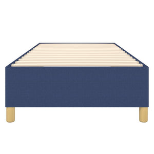 Boxspring-sängram blå 100x200 cm tyg