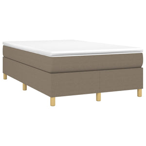 Boxspring-sängram taupe 120x200 cm tyg
