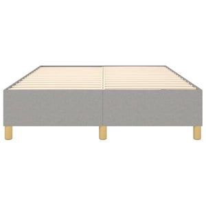 Boxspring-sängram ljusgrå 140x190 cm tyg