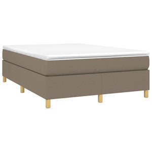 Boxspring-sängram taupe 140x190 cm tyg