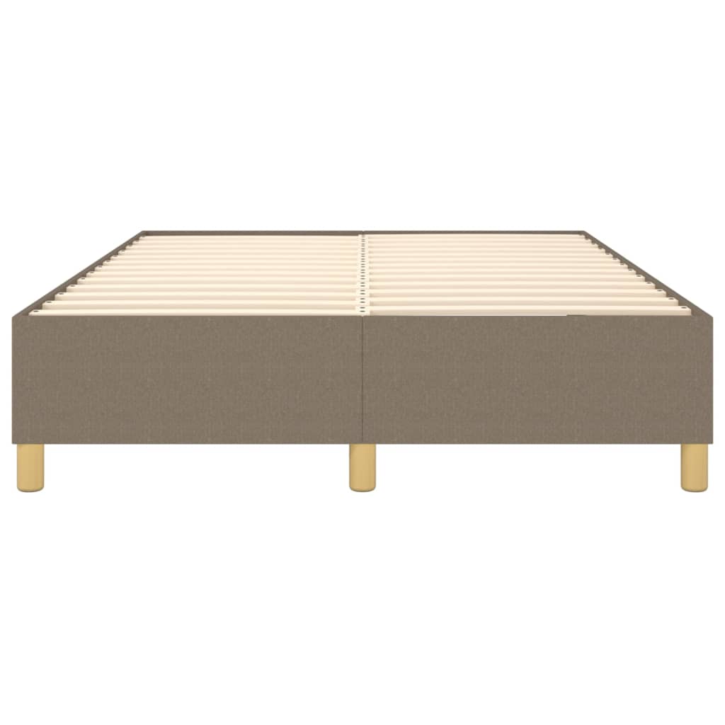 Boxspring-sängram taupe 140x200 cm tyg