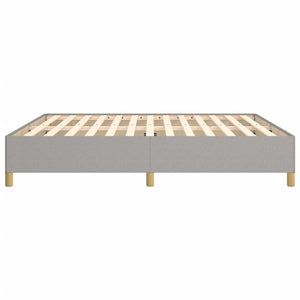 Boxspring-sängram ljusgrå 160x200 cm tyg