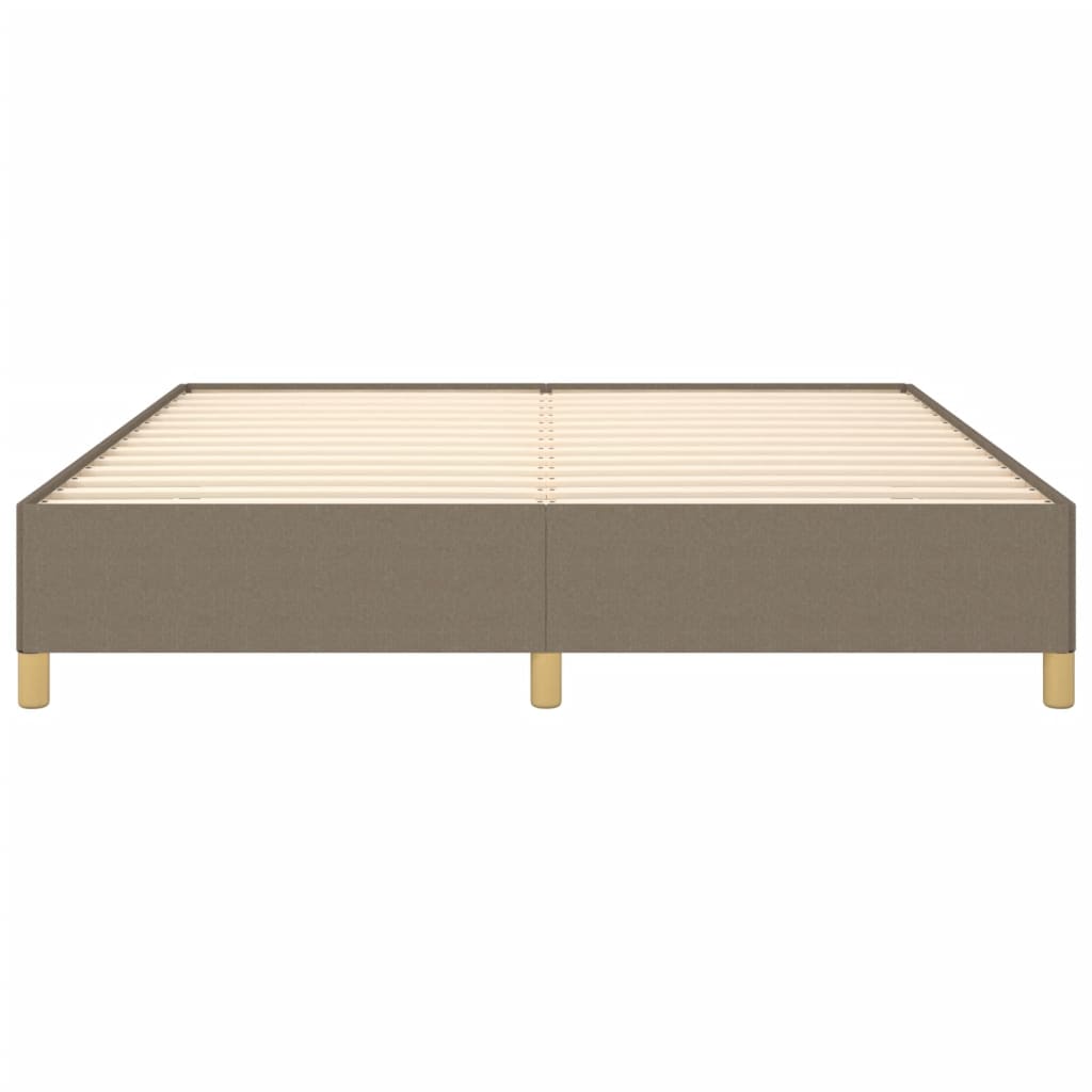 Boxspring-sängram taupe 160x200 cm tyg