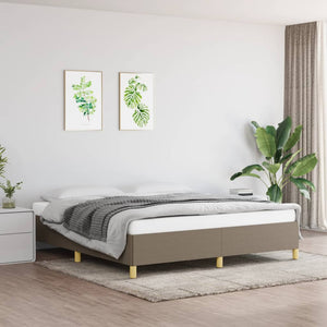 Boxspring-sängram taupe 160x200 cm tyg