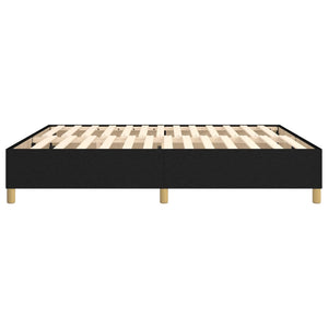 Boxspring-sängram svart 180x200 cm tyg