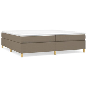 Boxspring-sängram taupe 200x200 cm tyg