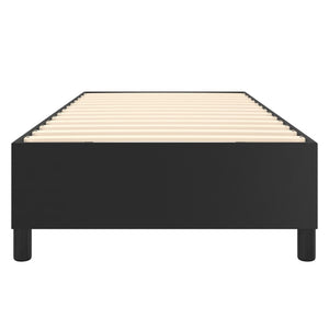 Boxspring-sängram svart 80x200 cm konstläder