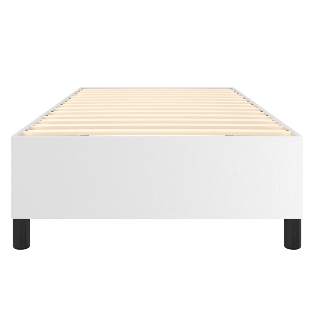 Boxspring-sängram vit 80x200 cm konstläder