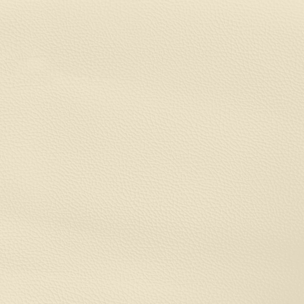 Boxspring-sängram gräddvit 80x200 cm konstläder