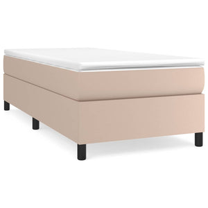 Boxspring-sängram cappuccino 90x190 cm konstläder