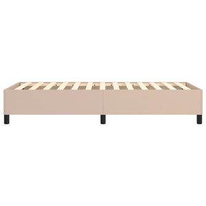 Boxspring-sängram cappuccino 90x190 cm konstläder