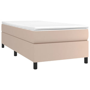 Boxspring-sängram cappuccino 90x200 cm konstläder