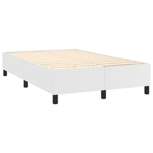 Boxspring-sängram vit 120x200 cm konstläder