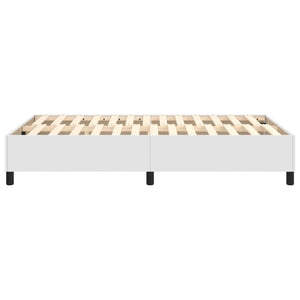 Boxspring-sängram vit 120x200 cm konstläder