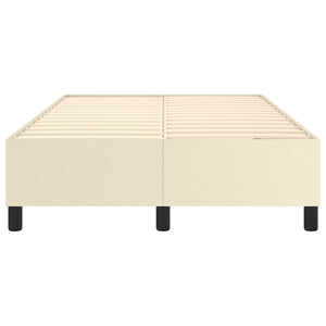 Boxspring-sängram gräddvit 120x200 cm konstläder