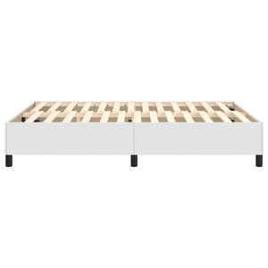 Boxspring-sängram vit 140x190 cm konstläder