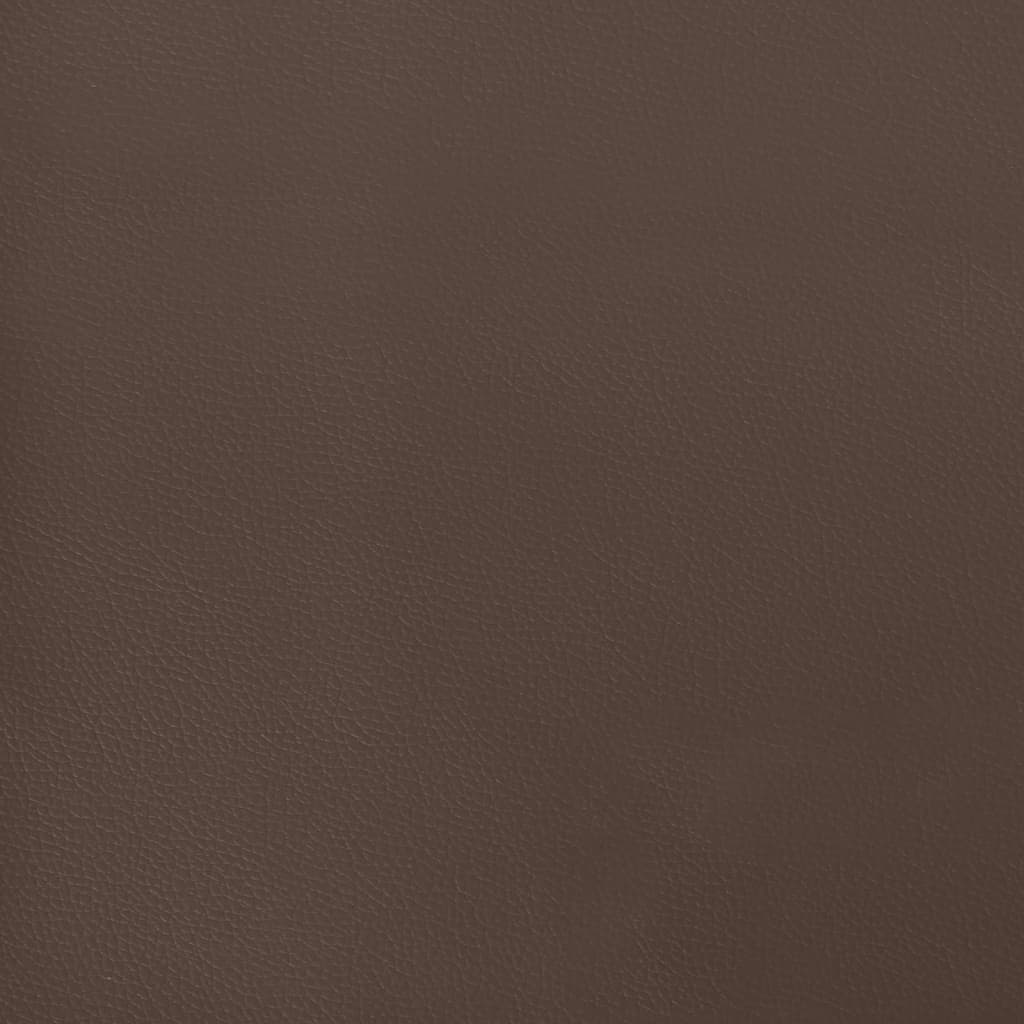 Boxspring-sängram brun 140x190 cm konstläder