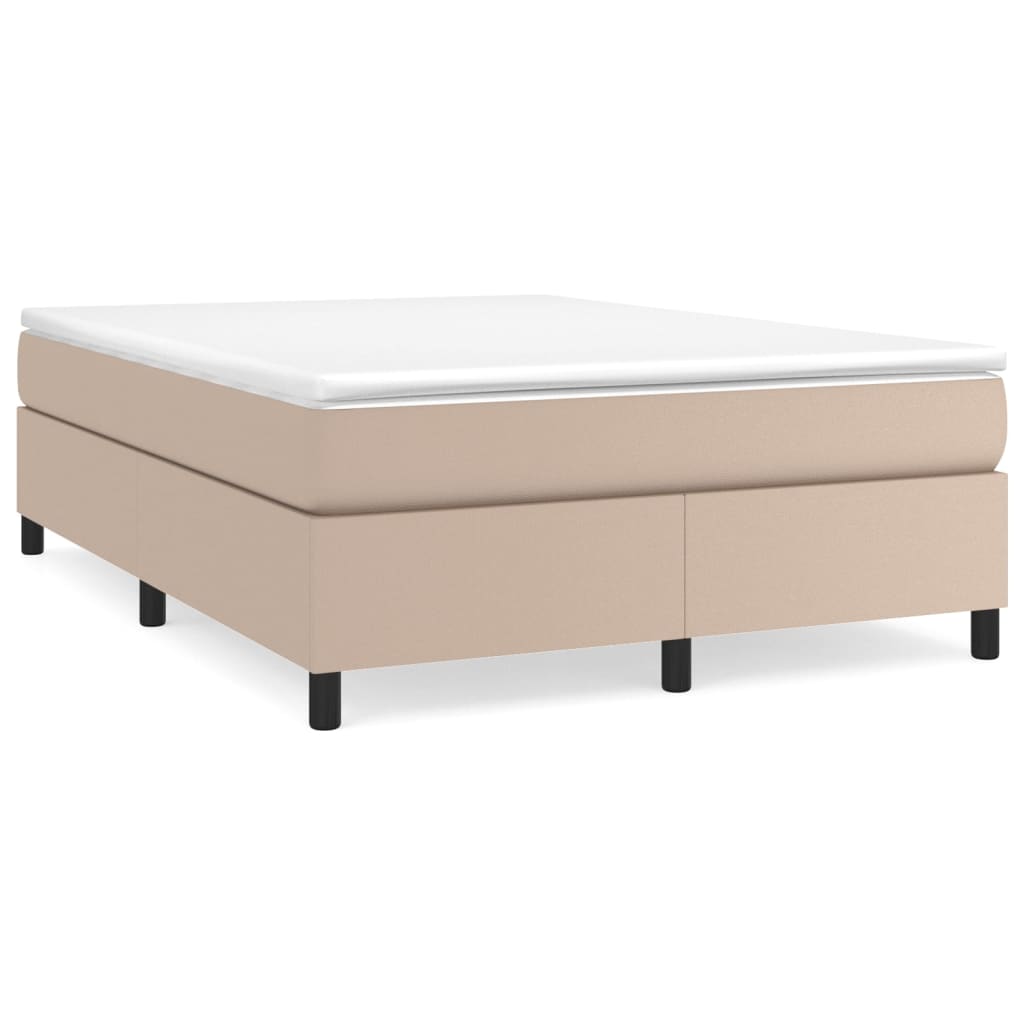 Boxspring-sängram cappuccino 140x190 cm konstläder