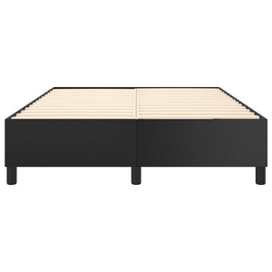 Boxspring-sängram svart 140x200 cm konstläder