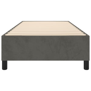 Boxspring-sängram mörkgrå 90x200 cm sammet
