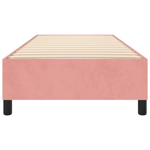 Boxspring-sängram rosa 100x200 cm sammet