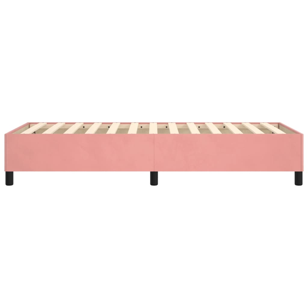 Boxspring-sängram rosa 100x200 cm sammet