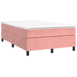 Boxspring-sängram rosa 120x200 cm sammet
