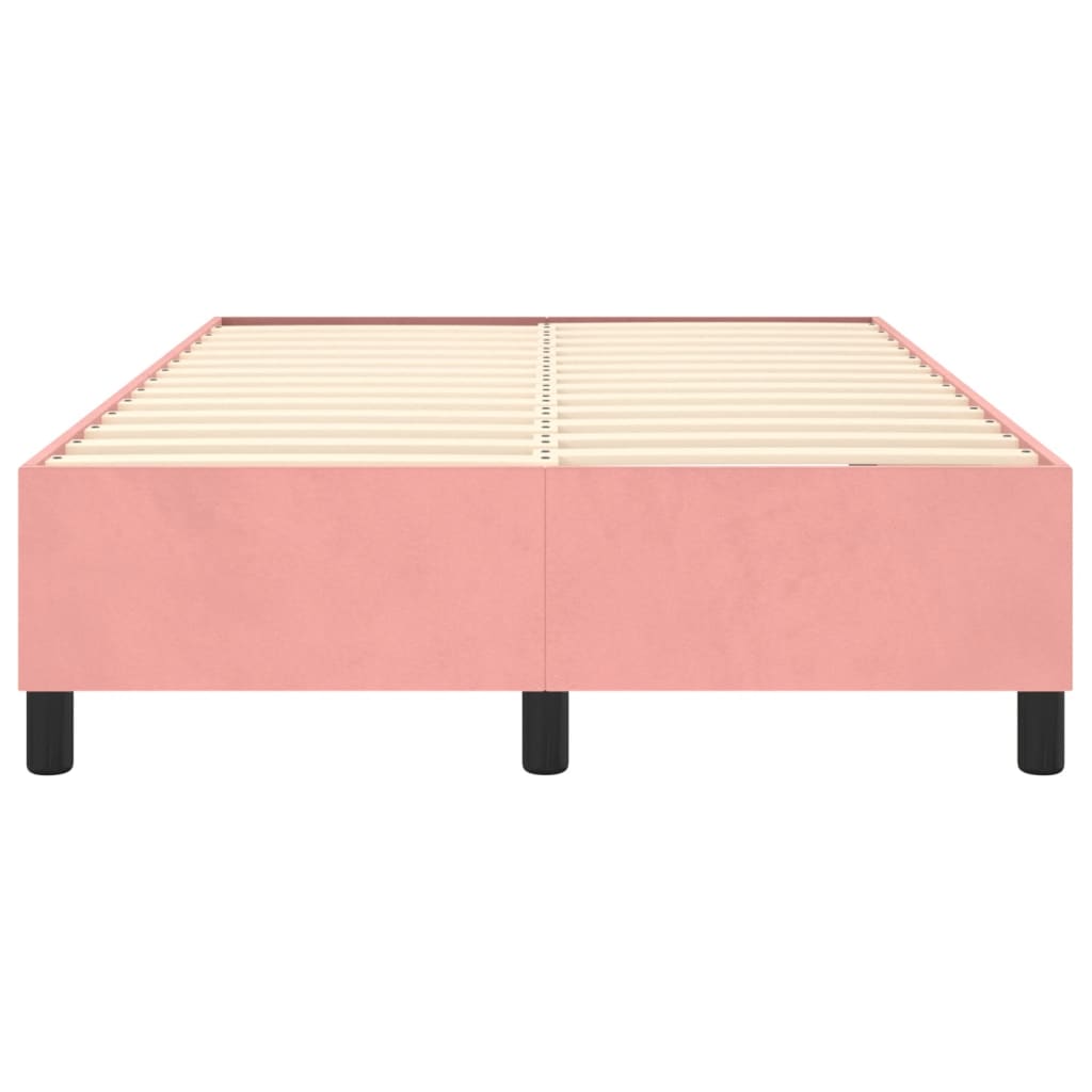 Boxspring-sängram rosa 120x200 cm sammet