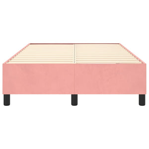 Boxspring-sängram rosa 120x200 cm sammet
