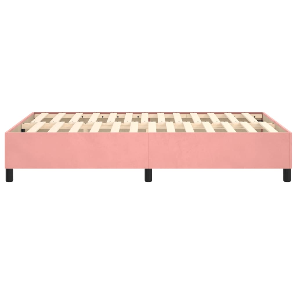 Boxspring-sängram rosa 120x200 cm sammet