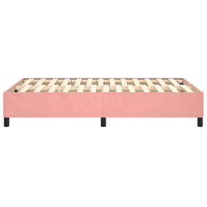 Boxspring-sängram rosa 120x200 cm sammet