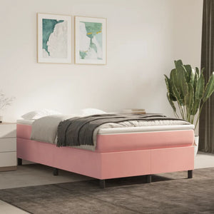 Boxspring-sängram rosa 120x200 cm sammet