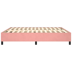 Boxspring-sängram rosa 160x200 cm sammet