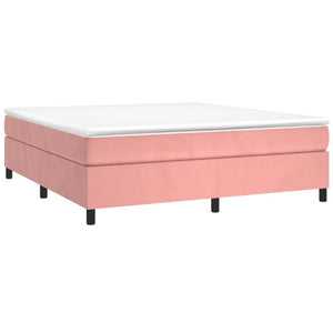 Boxspring-sängram rosa 180x200 cm sammet