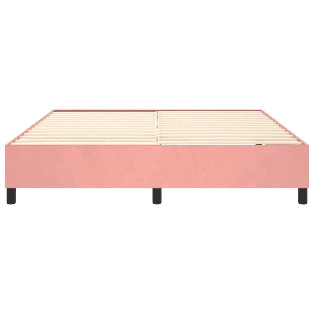 Boxspring-sängram rosa 180x200 cm sammet