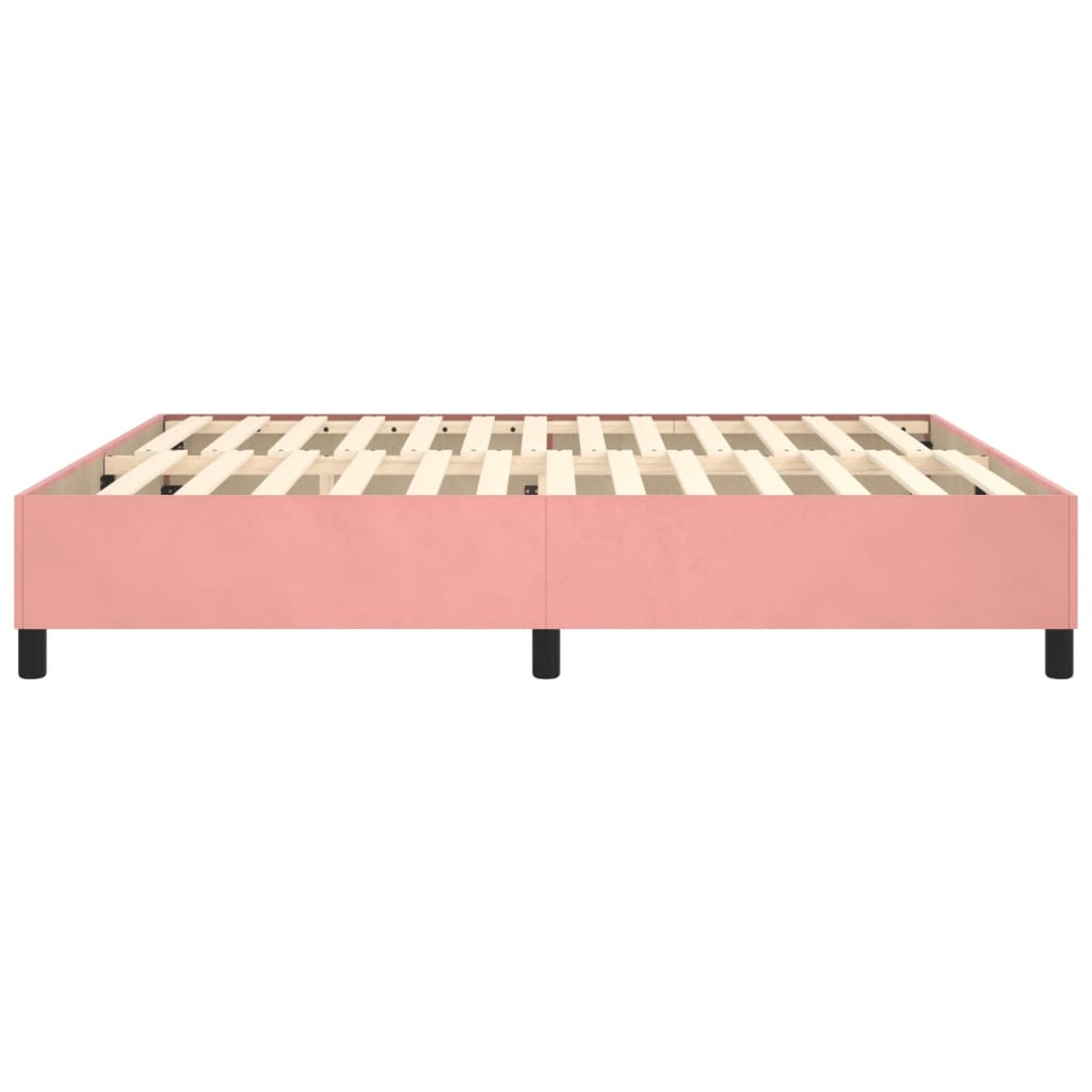 Boxspring-sängram rosa 180x200 cm sammet