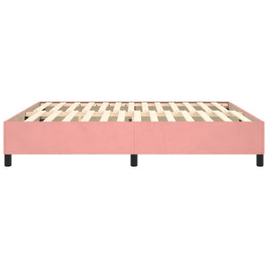 Boxspring-sängram rosa 180x200 cm sammet