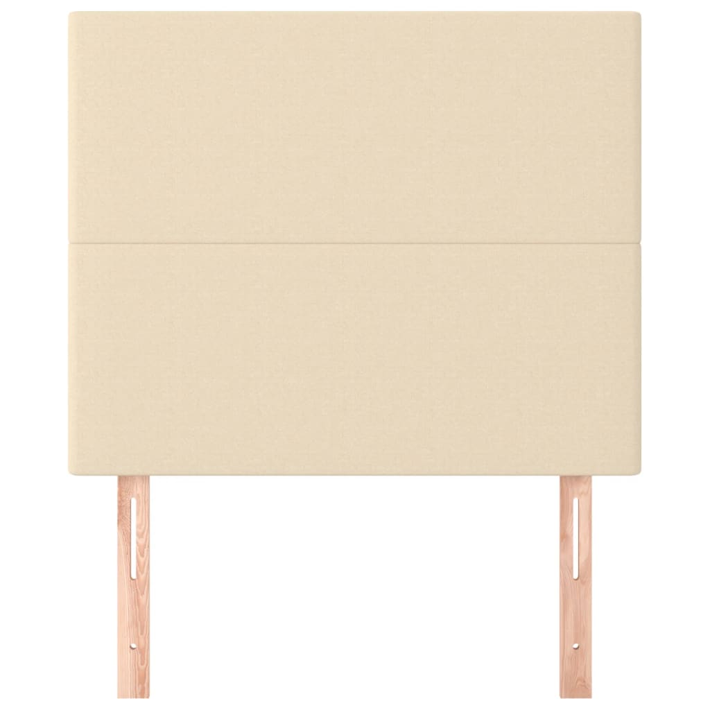 Sänggavel creme 90x5x118/128 cm tyg