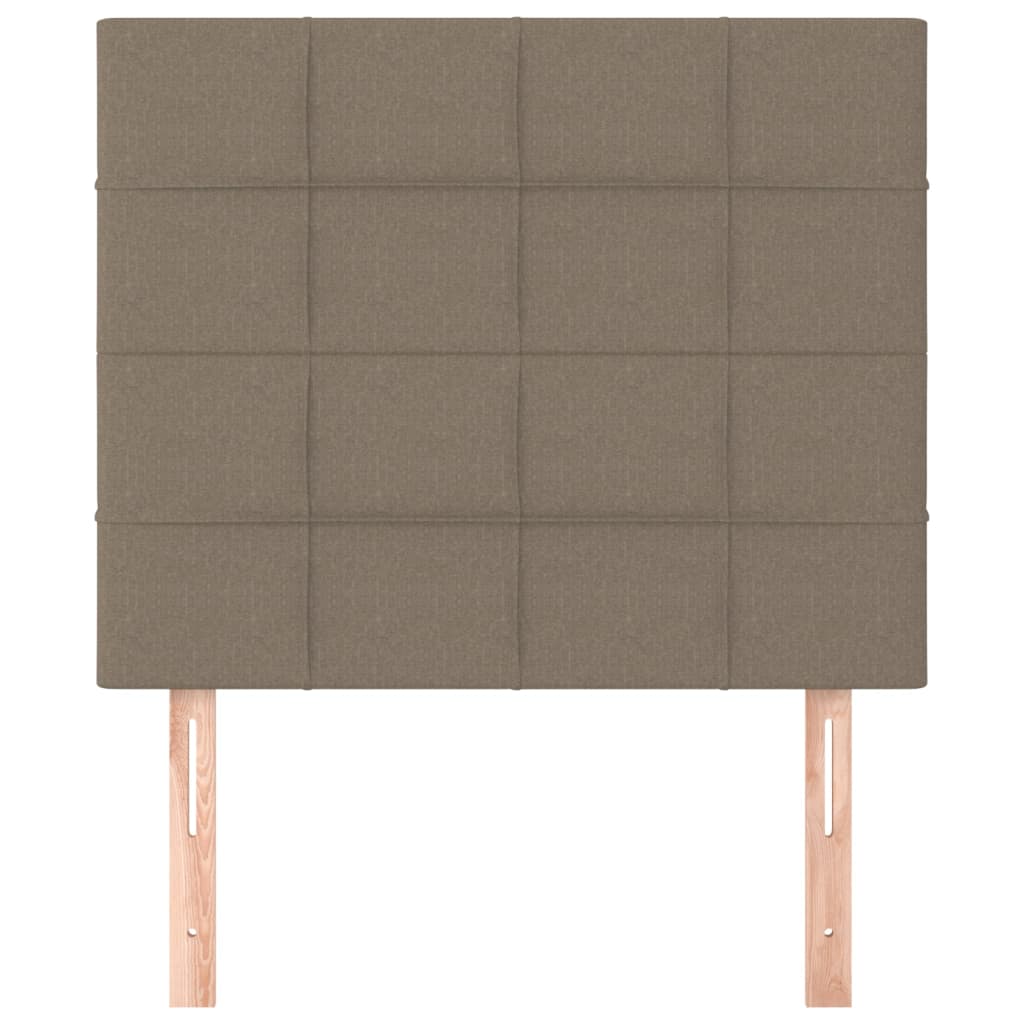 Sänggavel taupe 80x5x118/128 cm tyg