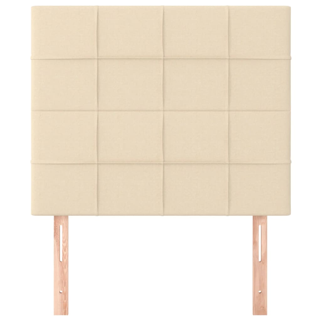 Sänggavel creme 80x5x118/128 cm tyg